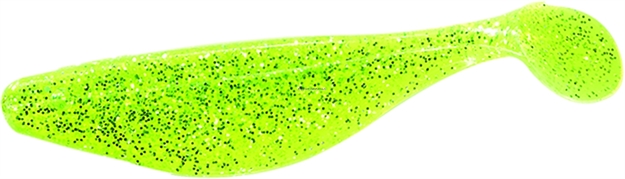 Picture of Mister Twister Sassy Shad Swimbait, 4", 3/8 Oz, Chartreuse/Sliver Flake, 10/Pack
