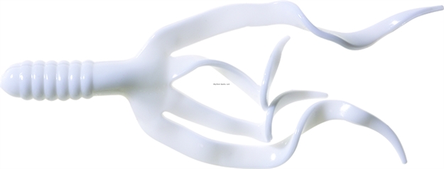 Picture of Mister Twister Split Double Tail, 4", White, 10/Pack