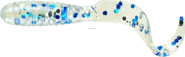 Picture of Mister Twister Teenie Curly Tail Grub, 2", Shiny Pearl Blue/Silverflk, 20/Pack