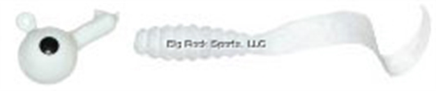 Picture of Mister Twister Teenie Curly Tail Spin Combo, 2", 1/16 Oz, 2 Spinjig & 3 Bodies, White, 3/Pack