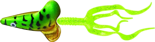 Picture of Mister Twister Top Prop Rattling Lure, 1/2 Oz, Green Crawfish,