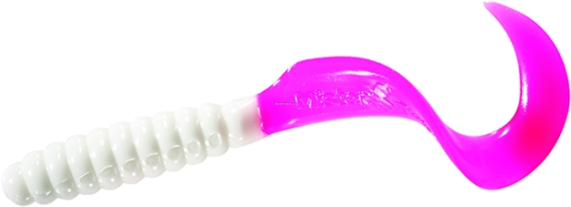 Picture of Mister Twister Twister Tail Grub, 4", White/Firetail, 20/Pack