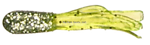 Picture of Mizmo Dusters Crappie Tube, 1 1/2", Silver Glitter/Chartreuse, 15/Pack
