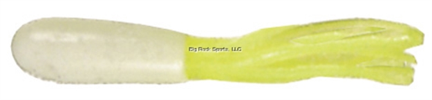Picture of Mizmo Specs Crappie Tube, 1 1/2", White/Chartreuse, 15/Pack