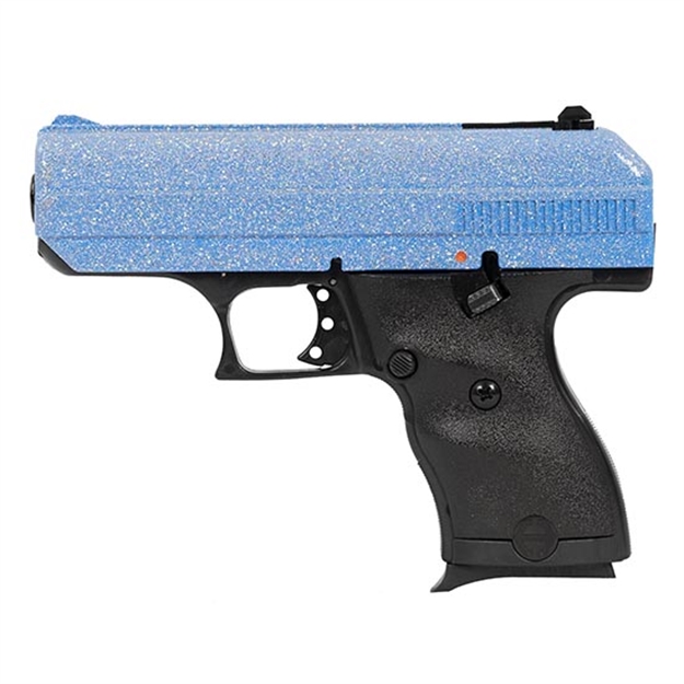 Picture of  Hi-Point 916Blsp C9  9Mm Luger 8+1 3.50" Black Steel Barrel, Hydro-Dipped Blue Sparkle Serrated Slide, Black Polymer Frame, Black Polymer Grips 752334900739