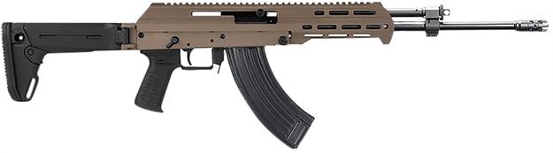 Picture of M+M Industries M10xzshfde M10x  7.62X39mm 30+1 16.50" Barrel W/Muzzle Brake, 5 Position Side Folding Collapsible Stock, Black Magpul SL Grip, Short Handguard Optics Ready M10XZSH-FDE