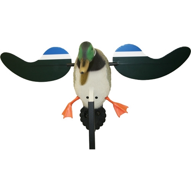 Picture of Mojo Outdoors Motorized Baby Mallard Drake Spinning Wing Decoy, Support Pole, 6V Batery And Charger HW4401
