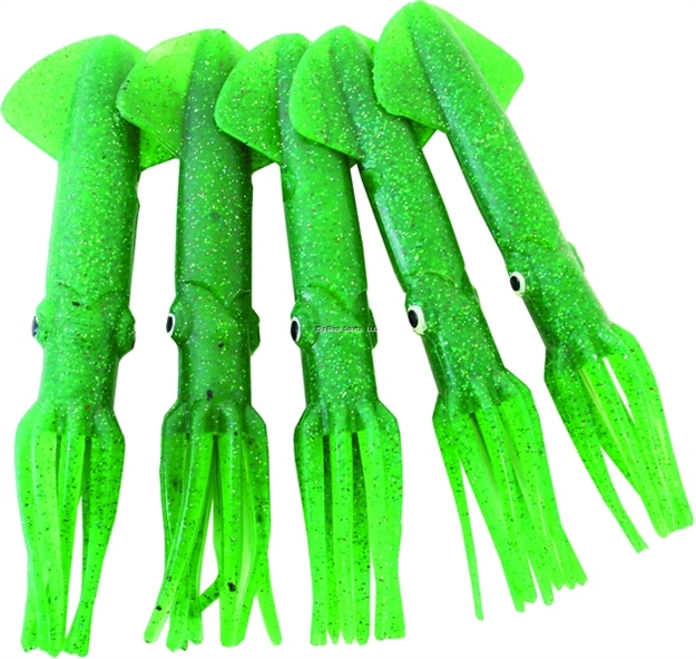 Picture of Mold Craft Squirt Squid, 12", Green Metal/Flake, 5/Pack