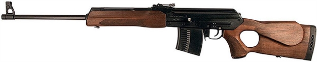 Picture of Molot Vpr-76254-03 Vepr 7.62X54r Semi-Automatic 23.2" 5+1 Walnut Thumbhole Stk Black
