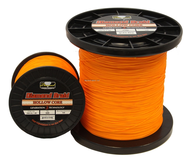 Picture of Momoi Diamond Braid Generation Iii Hollow Core 100Lb 1500Yd Orange
