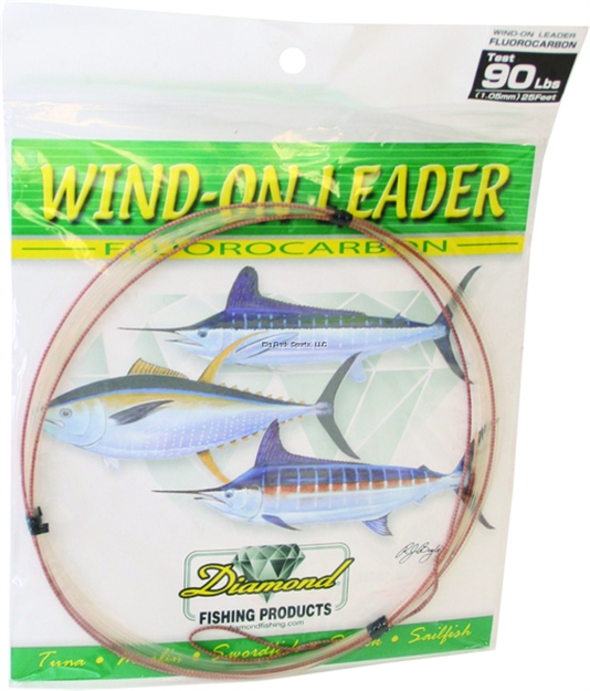 Picture of Momoi Diamond Fluorocarbon Wind-On Leader 150Lb 25Ft Clear White