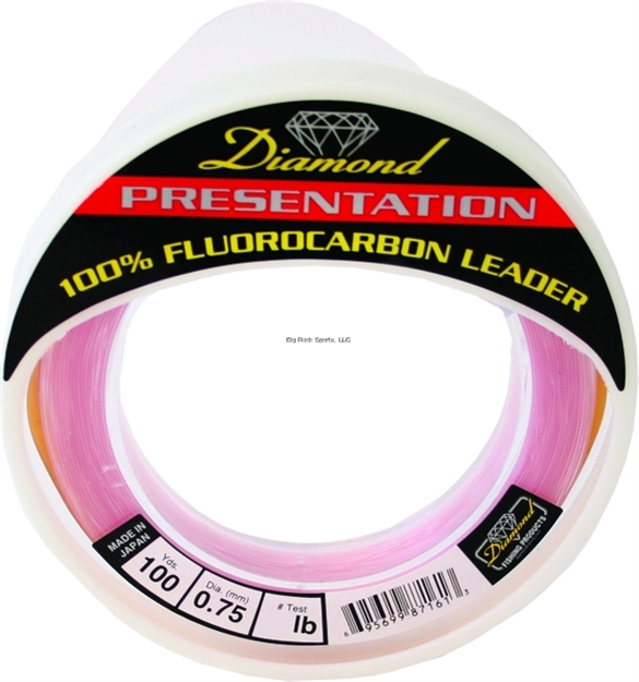 Picture of Momoi Diamond Presentation Fluorocarbon Leader Material 80Lb 100Yd Pink
