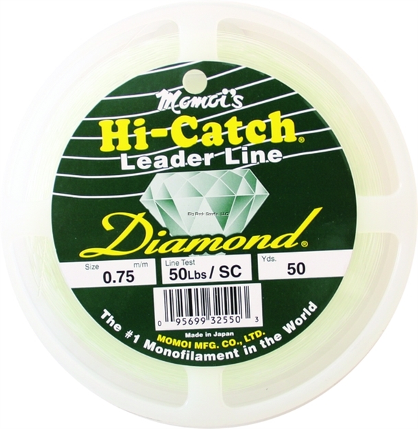 Picture of Momoi Hi-Catch Diamond Leader Spool 50Lb 50Yd Clear White