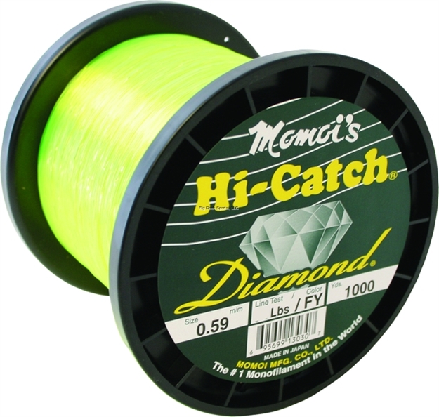 Picture of Momoi Hi-Catch Diamond Mono Line 130Lb 1000Yd Hi-Vis Yellow