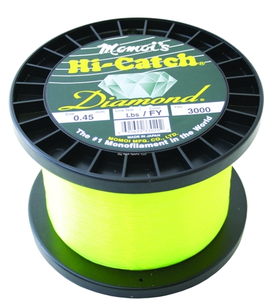 Picture of Momoi Hi-Catch Diamond Mono Line 60Lb 3000Yd Hi-Vis Yellow