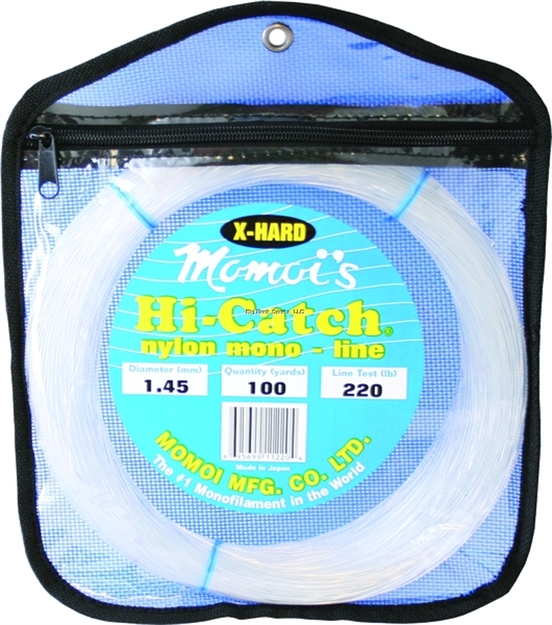 Picture of Momoi Hi-Catch Hicatch X-Tra Hard Leader Material 220Lb 100Yd Clear White