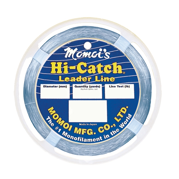 Picture of Momoi Hi-Catch Mono Leader 50Lb 50Yd Wrist Spool Smoke Blue