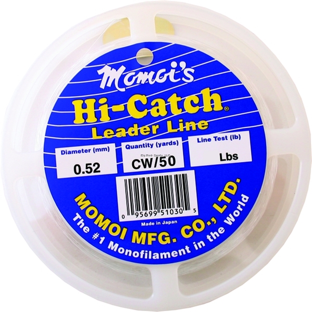 Picture of Momoi Hi-Catch Mono Leader 80Lb 50Yd Wrist Spool Clear White