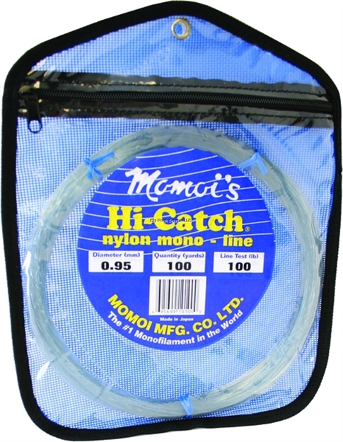 Picture of Momoi Hi-Catch Mono Leader Coil 100Lb 100Yd Coil Smoke Blue