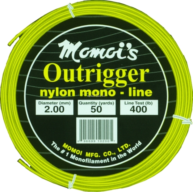 Picture of Momoi Outrigger Mono 50Yd Coil 400# Test Fluoroscent Yellow