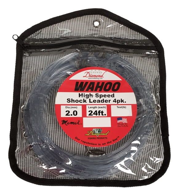 Picture of Momoi Wahoo High Speed Shock Leader 4Pk 200Lb 24Ft Smoke Blue