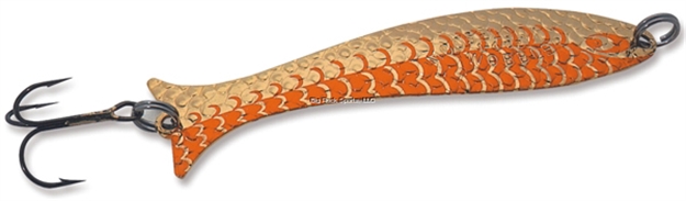 Picture of Mooselook Junior Wobbler Spoon 2-1/2" 1/6Oz Gold Nu-Wrinkle/Orange