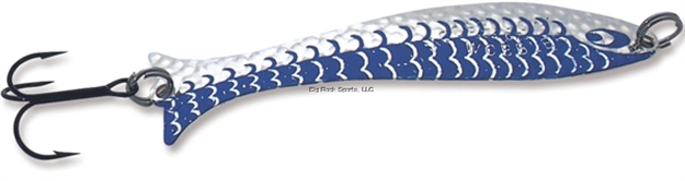 Picture of Mooselook Junior Wobbler Spoon 2-1/2" 1/6Oz Silver Nu-Wrinkle/Blue