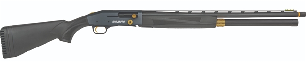 Picture of Moss 940 JM Pro Semi-Auto Shotgun, 12 Ga, 3", 24" VR Bbl, 5 Rd, Tungsten Grey Rec./Matte Blue Bbl, Black Synth. Stock 85143