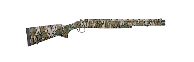Picture of  Mossberg 75485 Silver Reserve Eventide Turkey Over/Under 12 Gauge 3.5" 2Rd 20", Mossy Oak Greenleaf, Synthetic Furniture, Fiber Optic Sight, Ext. Turkey Choke 884110754851