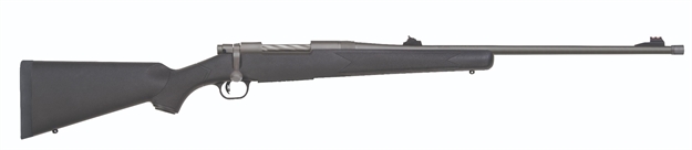 Picture of  Mossberg 28136 Patriot  Full Size 338 Win Mag 3+1 24" Stainless Cerakote Threaded Barrel, Drilled & Tapped Cerakote Stainless Steel Receiver, Black Fixed Synthetic Stock, Right Hand