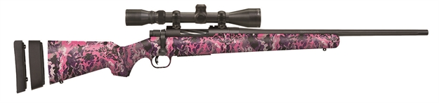 Picture of  Mossberg 28145 Patriot Super Bantam 308 Win Caliber With 5+1 Capacity, 20" Fluted Barrel, Matte Blued Metal Finish & Muddy Girl Wild Synthetic Stock Right Hand (Youth) Includes 3-9X40mm Scope 015813281454