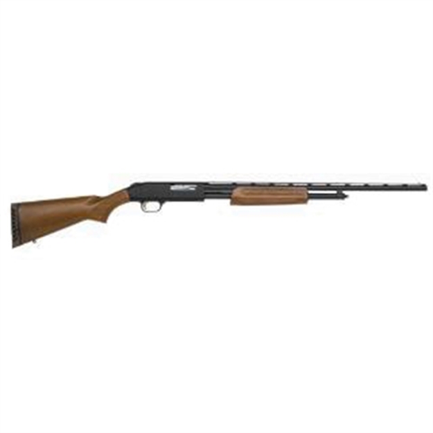 Picture of  Mossberg 50104 500 All Purpose Full Size 410 Gauge Pump 3" 5+1 24" Blued Vent Rib Barrel, Blued Integral Scope Mount Steel Receiver, Fixed Hardwood Stock, Right Hand 015813501040