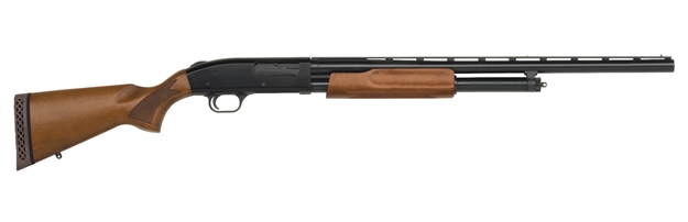 Picture of Mossberg 500 Bantam Pump Shotgun 12 Ga, Rh, 24 In, Blue, Wood, 5+1 Rnd, Accu-Set, Vent Rib, 3 IN 52132 015813521321