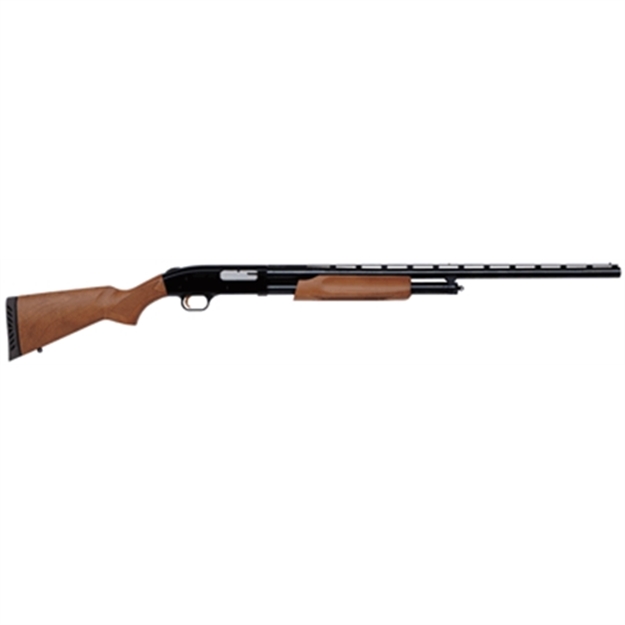 Picture of  Mossberg 50120 500 All Purpose Full Size 12 Gauge Pump 3" 5+1 28" Blued Vent Rib Barrel, Blued Integral Scope Mount Steel Receiver, Fixed Hardwood Stock, Right Hand, Accu-Set Chokes