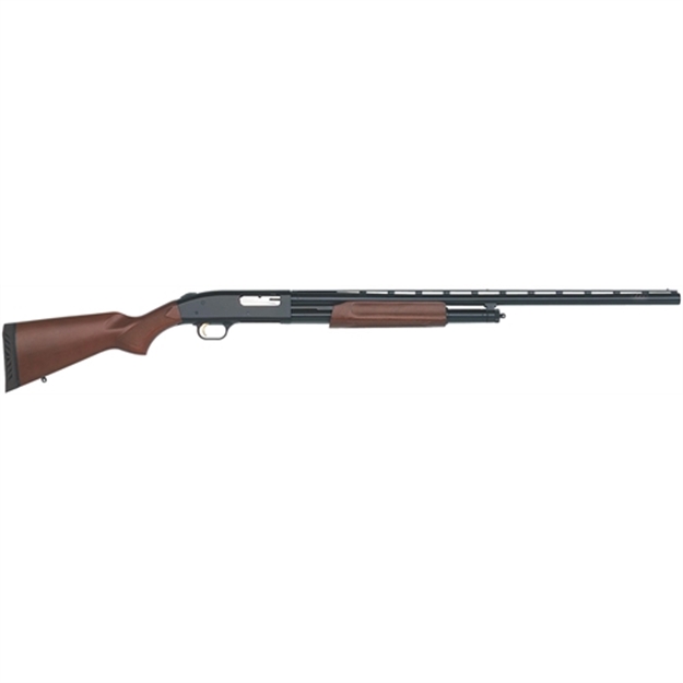 Picture of  Mossberg 50120 500 All Purpose Full Size 12 Gauge Pump 3" 5+1 28" Blued Vent Rib Barrel, Blued Integral Scope Mount Steel Receiver, Fixed Hardwood Stock, Right Hand, Accu-Set Chokes