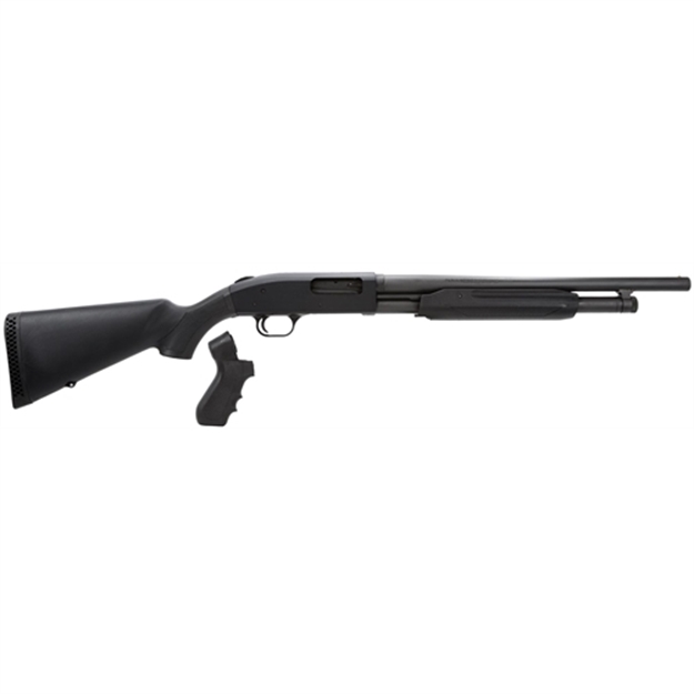 Picture of  Mossberg 50521 500 Special Purpose 12 Gauge 5+1 3" 18" Barrel, Parkerized Finish, Aluminum Receiver, Synthetic Stock, Accu-Set Chokes, Includes Exclusive Pistol Grip Kit