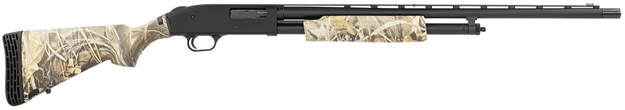 Picture of  Mossberg 54321 500  20 Gauge 5+1 24" Vent Rib Barrel, Black Parkerized Barrel/Receiver, Realtree Max-4 Flex Stock, Fiber Optic Sight, Manual Safety