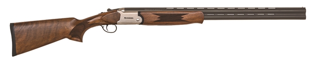 Picture of  Mossberg 75471 Silver Reserve  12 Gauge With 28" Matte Blued Barrel, 3" Chamber, 2Rd Capacity, Satin Silver Engraved Metal Finish & Satin Black Walnut Stock Right Hand (Full Size)