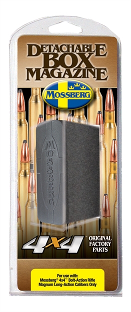 Picture of  Mossberg 95034 Drop Box Magazine Patriot 3Rd 338 Win Mag/300 Win Mag/7Mm Rem Fits Mossberg 4X4 Long Action Black Polymer