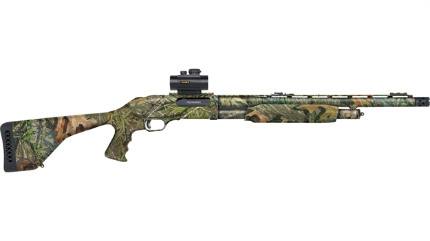 Picture of Mossberg 535 Pump Shotgun Turkey 12Ga 20" 6Rnd PG Stk Fiber Optic Pic Rail Red Dot X-Factor Ported MO Obession