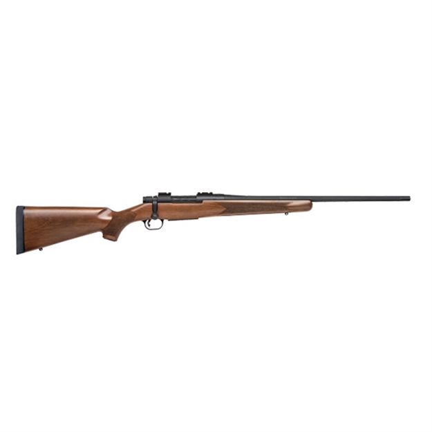 Picture of  Mossberg 27835 Patriot  243 Win 5+1 22" Matte Blued Fluted Barrel, Drilled & Tapped Matte Blued Stainless Steel Receiver, Walnut Fixed Stock, Right Hand 015813278355