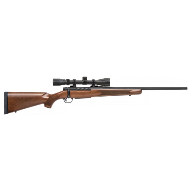 Picture of Mossberg Patriot Scoped Bolt Action Rifle 270 Win, Rh, 22 In, Blue, Wood Stk, 5+1 Rnd, Lba Adj Trgr 27883
