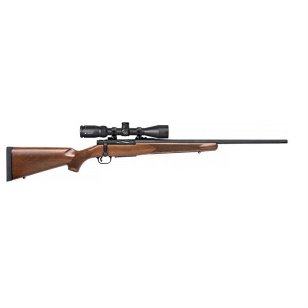 Picture of  Mossberg 27942 Patriot  30-06 Springfield Caliber With 5+1 Capacity, 22" Fluted Barrel, Matte Blued Metal Finish & Walnut Stock Right Hand (Full Size) Includes Vortex Crossfire II 3-9X40mm Scope 015813279420