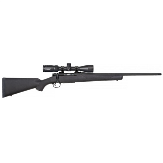 Picture of  Mossberg 27933 Patriot  308 Win Caliber With 5+1 Capacity, 22" Fluted Barrel, Matte Blued Metal Finish & Black Synthetic Stock Right Hand (Full Size) Includes Vortex Crossfire II 3-6X40mm Scope