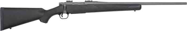 Picture of  Mossberg 28005 Patriot  243 Win 5+1 22" Stainless Cerakote Fluted Barrel, Stainless Cerakote Receiver Drilled & Tapped, Black Fixed Synthetic Stock, Right Hand