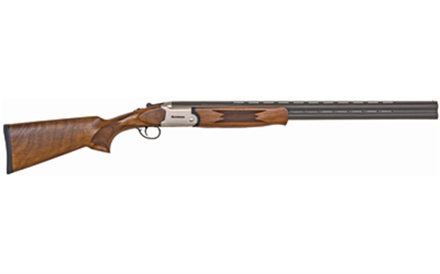 Picture of  Mossberg 75471 Silver Reserve  12 Gauge With 28" Matte Blued Barrel, 3" Chamber, 2Rd Capacity, Satin Silver Engraved Metal Finish & Satin Black Walnut Stock Right Hand (Full Size)