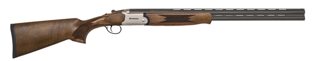 Picture of Mossberg 75474 Gold Reserve  12 Gauge 30" 2Rd 3" Polished Silver With Scroll & Inlay Engraved Rec Satin Black Walnut Fixed Stock Right Hand Full Size Includes Ext. Sport Set Chokes (5) 75475