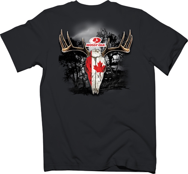 Picture of Mossy Oak Clothing Oak Men's T-Shirt Large "Deer Skull" Black<