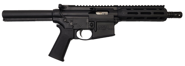 Picture of  Smith & Wesson 13321 M&P15  Pistol 22 LR 8" Black Carbon Steel Barrel 25+1, Black SB Tactical Sba3 Adjustable Arm Brace Stock, Black Magpul Moe Grip, Manual Safety, Optics Ready