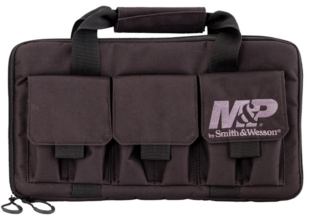 Picture of  M&P Accessories 110029 Pro Tac Handgun Case Black Nylon Holds 2 Handguns
